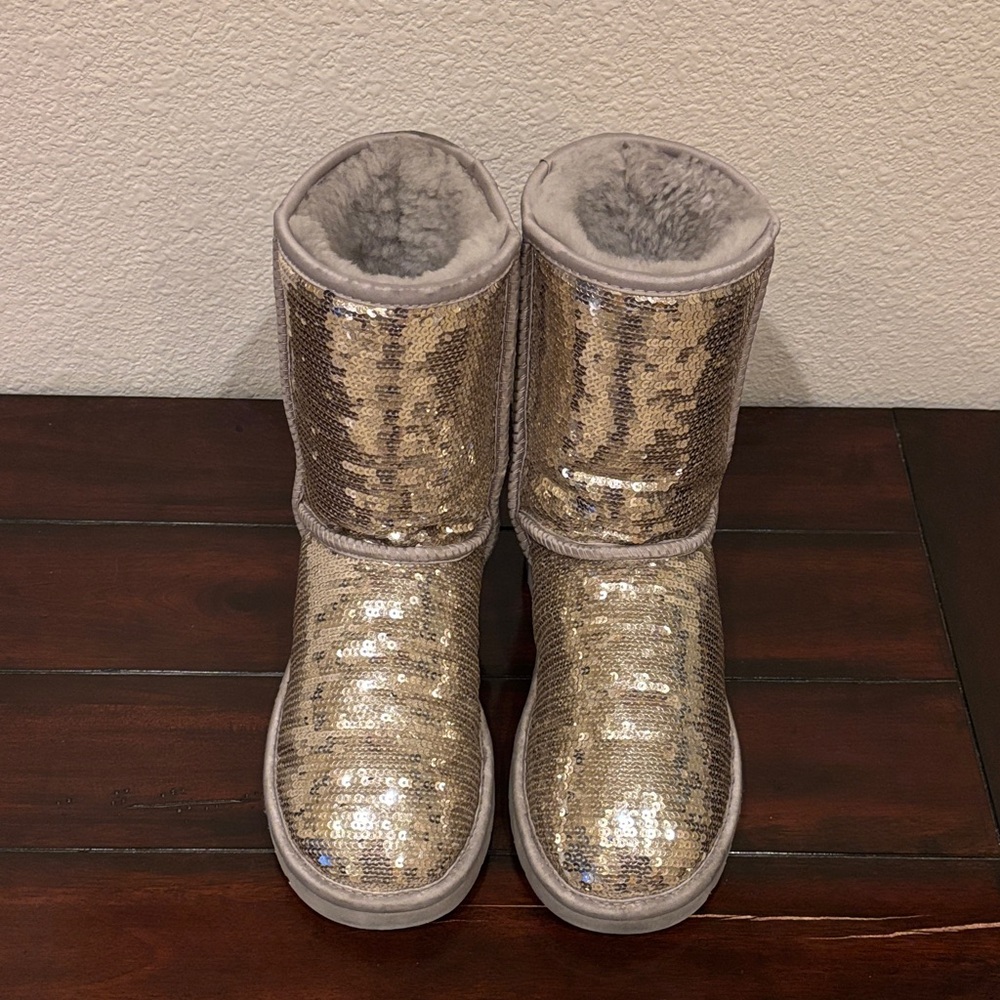 UGG Silver Sequin Boots